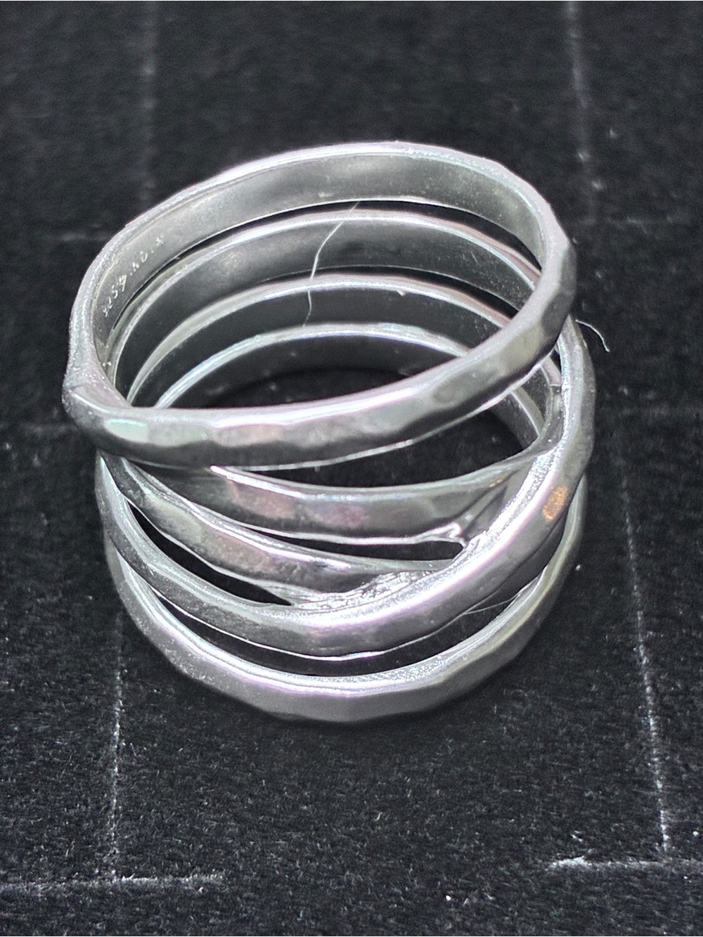 Silpada Handcrafted Multi-Band Sterling Silver Ring size 8
